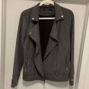 Dark Gray Open Front Jacket